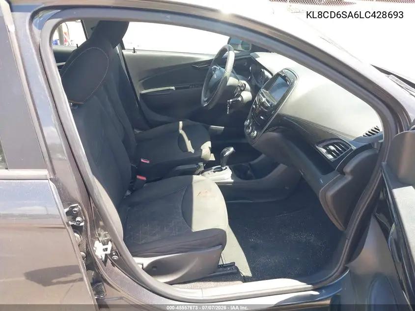 2020 Chevrolet Spark Fwd 1Lt Automatic VIN: KL8CD6SA6LC428693 Lot: 45557673