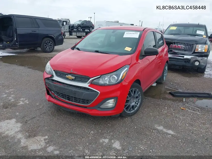2020 Chevrolet Spark Fwd Ls Automatic VIN: KL8CB6SA3LC458448 Lot: 45565834