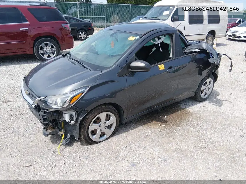 2020 Chevrolet Spark Fwd Ls Automatic VIN: KL8CB6SA6LC421846 Lot: 45641758