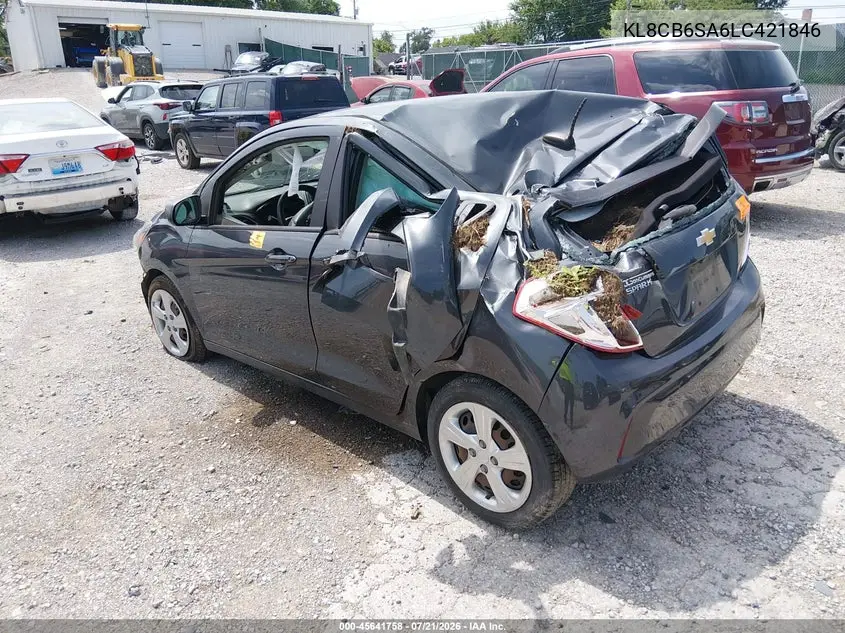 2020 Chevrolet Spark Fwd Ls Automatic VIN: KL8CB6SA6LC421846 Lot: 45641758