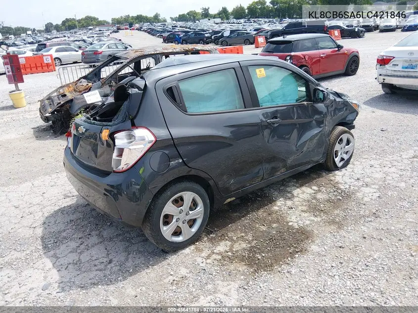 2020 Chevrolet Spark Fwd Ls Automatic VIN: KL8CB6SA6LC421846 Lot: 45641758