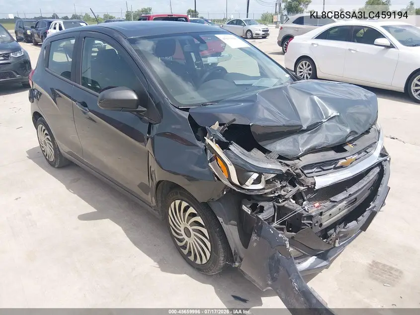 2020 Chevrolet Spark Fwd Ls Automatic VIN: KL8CB6SA3LC459194 Lot: 45659996