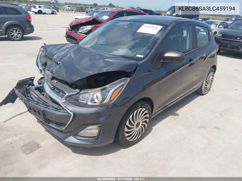 2020 Chevrolet Spark Fwd Ls Automatic VIN: KL8CB6SA3LC459194 Lot: 45659996