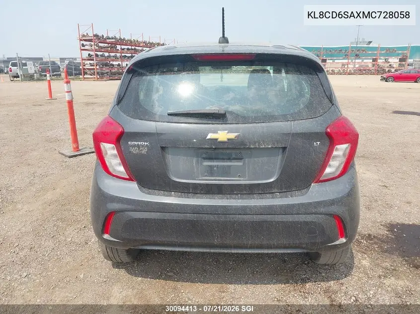 2021 Chevrolet Spark 1Lt VIN: KL8CD6SAXMC728058 Lot: 30094413