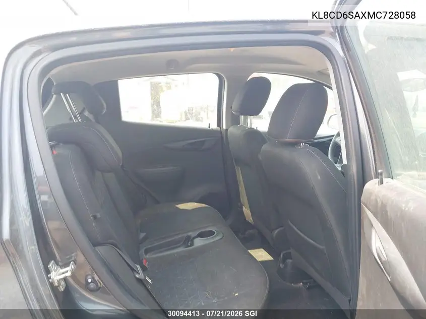 2021 Chevrolet Spark 1Lt VIN: KL8CD6SAXMC728058 Lot: 30094413