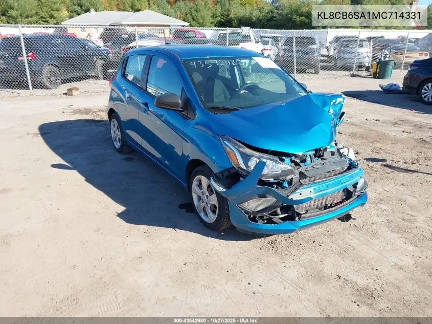 KL8CB6SA1MC714331 2021 Chevrolet Spark Fwd Ls Automatic