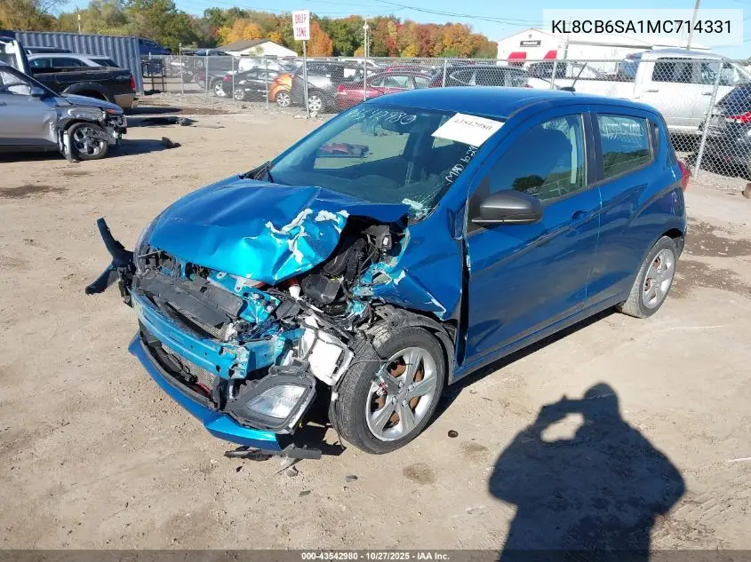 KL8CB6SA1MC714331 2021 Chevrolet Spark Fwd Ls Automatic