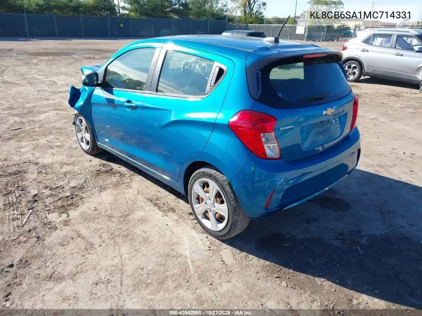 KL8CB6SA1MC714331 2021 Chevrolet Spark Fwd Ls Automatic