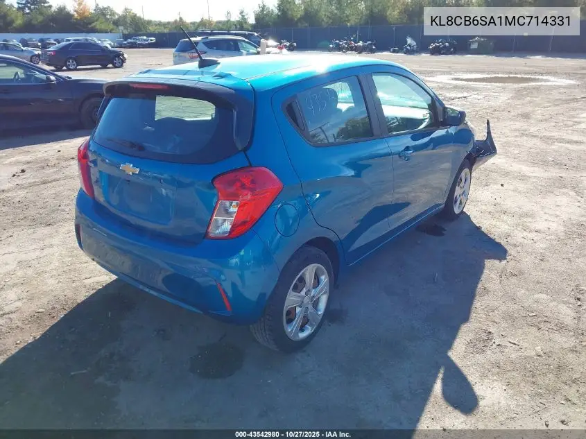 KL8CB6SA1MC714331 2021 Chevrolet Spark Fwd Ls Automatic