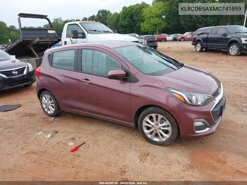 2021 Chevrolet Spark Fwd 1Lt Automatic VIN: KL8CD6SAXMC741859 Lot: 45250758