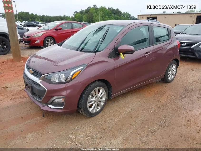 2021 Chevrolet Spark Fwd 1Lt Automatic VIN: KL8CD6SAXMC741859 Lot: 45250758