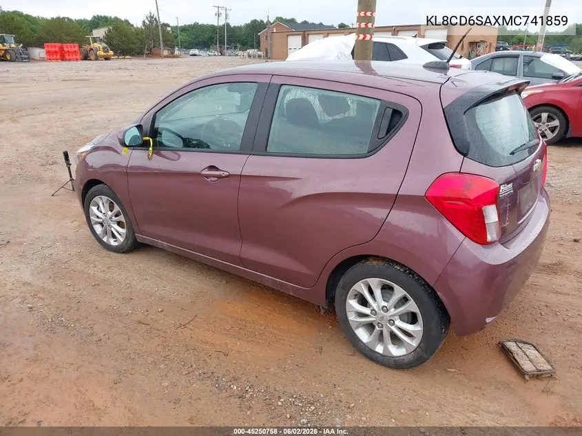 2021 Chevrolet Spark Fwd 1Lt Automatic VIN: KL8CD6SAXMC741859 Lot: 45250758