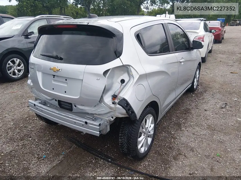 2021 Chevrolet Spark Fwd 1Lt Automatic VIN: KL8CD6SA3MC227352 Lot: 45363761