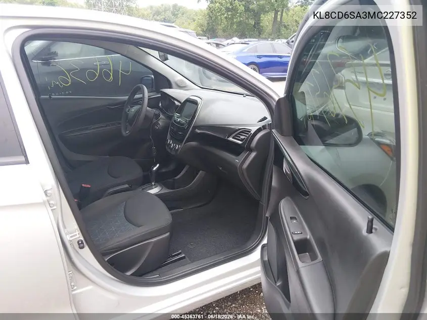 2021 Chevrolet Spark Fwd 1Lt Automatic VIN: KL8CD6SA3MC227352 Lot: 45363761