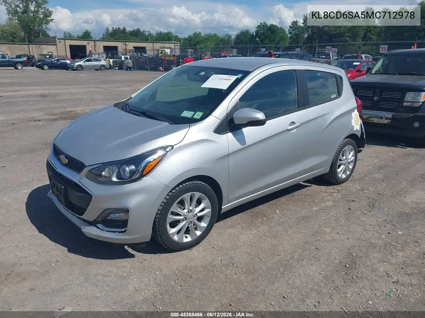 2021 Chevrolet Spark Fwd 1Lt Automatic VIN: KL8CD6SA5MC712978 Lot: 45368466
