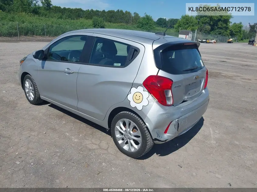 2021 Chevrolet Spark Fwd 1Lt Automatic VIN: KL8CD6SA5MC712978 Lot: 45368466