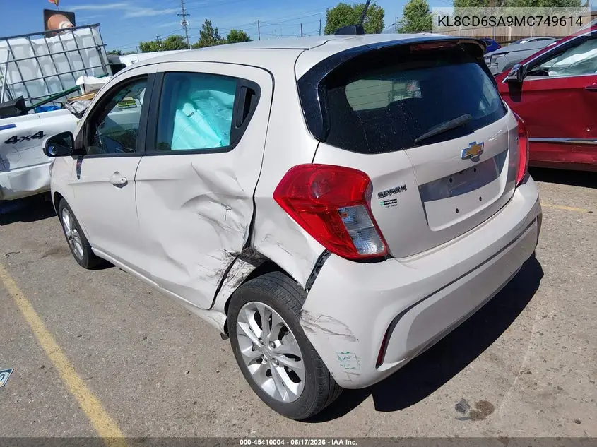 2021 Chevrolet Spark Fwd 1Lt Automatic VIN: KL8CD6SA9MC749614 Lot: 45410004