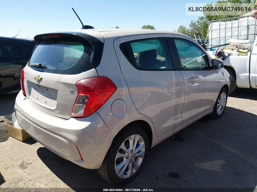 2021 Chevrolet Spark Fwd 1Lt Automatic VIN: KL8CD6SA9MC749614 Lot: 45410004