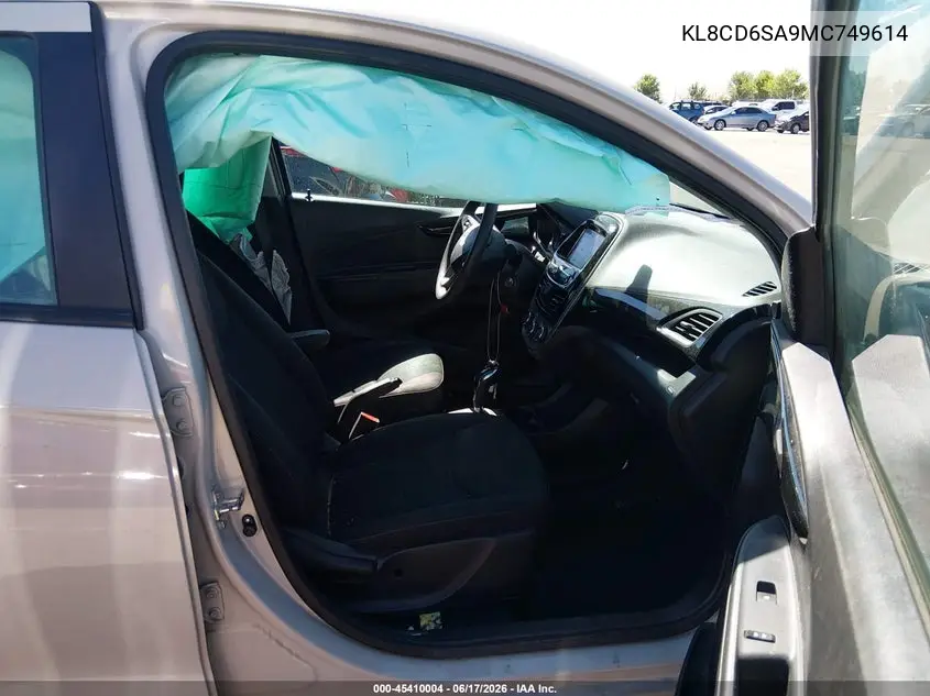 2021 Chevrolet Spark Fwd 1Lt Automatic VIN: KL8CD6SA9MC749614 Lot: 45410004