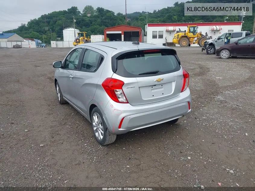 2021 Chevrolet Spark Fwd 1Lt Automatic VIN: KL8CD6SA6MC744418 Lot: 45541755