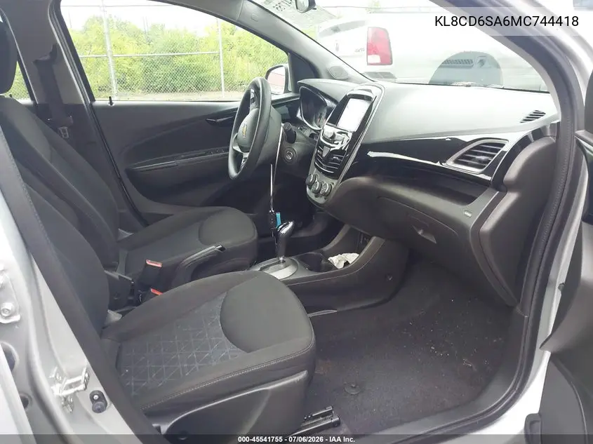 2021 Chevrolet Spark Fwd 1Lt Automatic VIN: KL8CD6SA6MC744418 Lot: 45541755