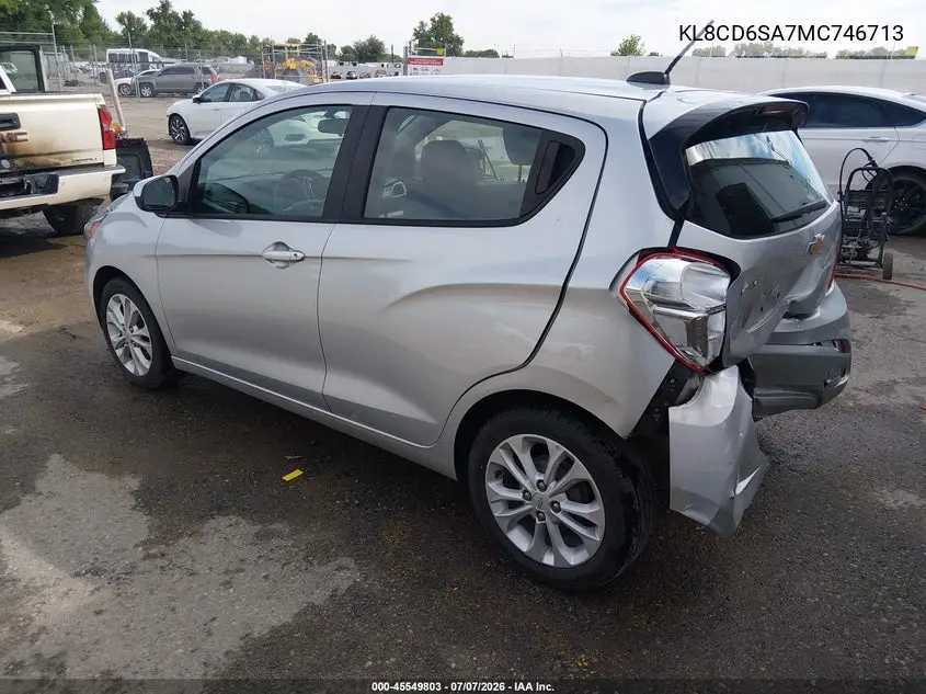 2021 Chevrolet Spark Fwd 1Lt Automatic VIN: KL8CD6SA7MC746713 Lot: 45549803