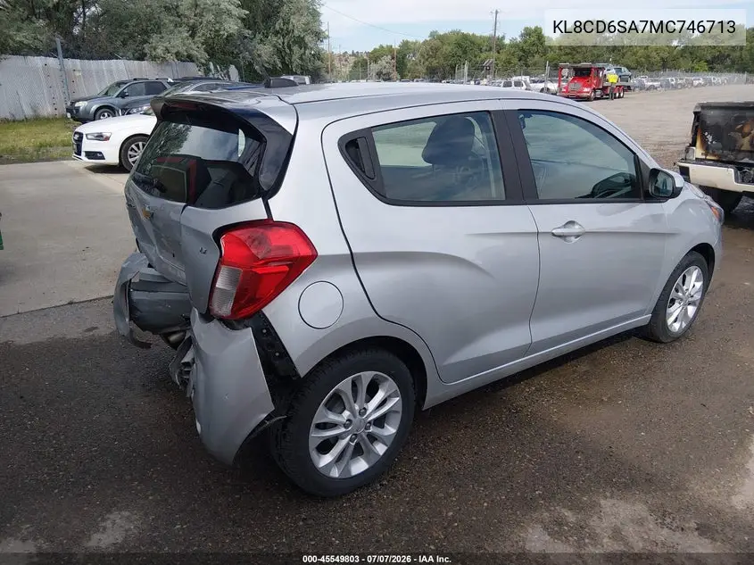 2021 Chevrolet Spark Fwd 1Lt Automatic VIN: KL8CD6SA7MC746713 Lot: 45549803