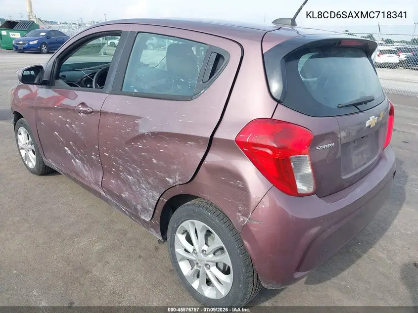 2021 Chevrolet Spark Fwd 1Lt Automatic VIN: KL8CD6SAXMC718341 Lot: 45576757