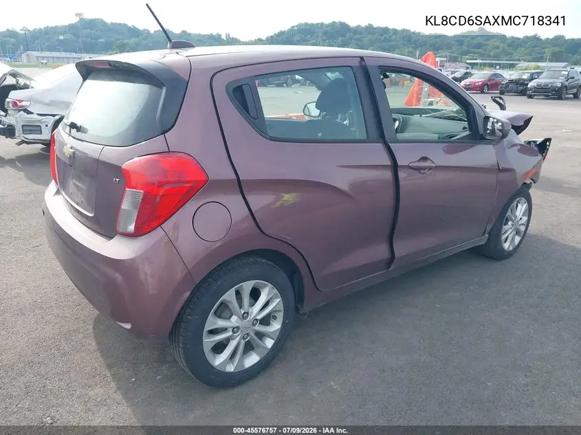 2021 Chevrolet Spark Fwd 1Lt Automatic VIN: KL8CD6SAXMC718341 Lot: 45576757
