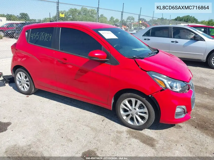 2021 Chevrolet Spark Fwd 1Lt Automatic VIN: KL8CD6SAXMC716864 Lot: 45578929