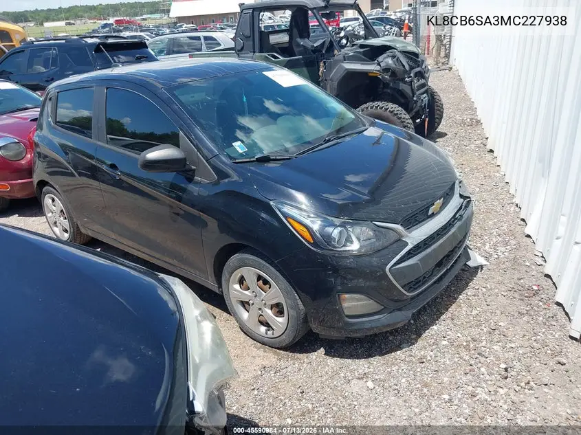 2021 Chevrolet Spark Fwd Ls Automatic VIN: KL8CB6SA3MC227938 Lot: 45590984