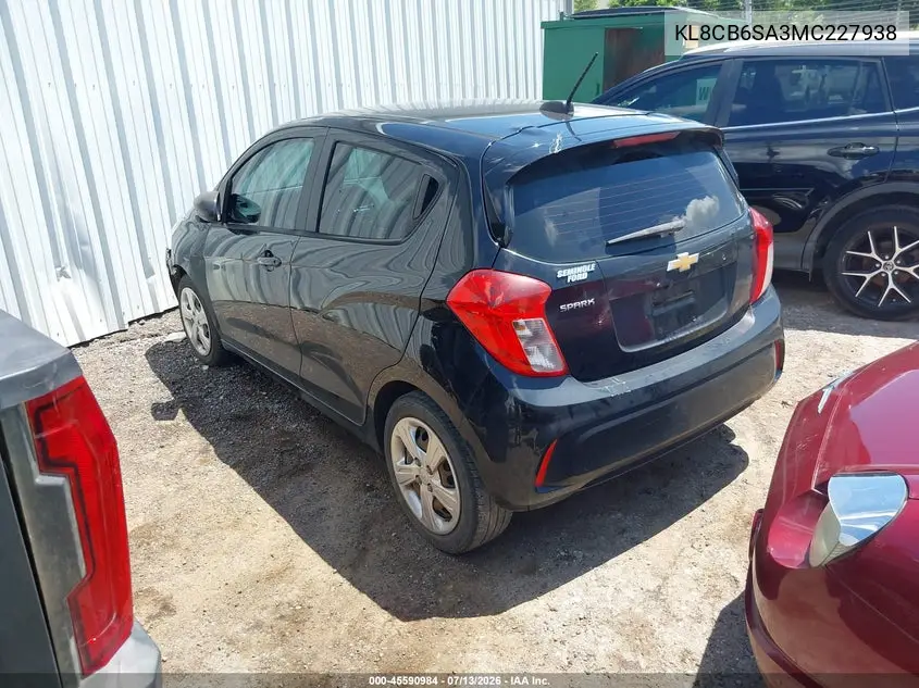 2021 Chevrolet Spark Fwd Ls Automatic VIN: KL8CB6SA3MC227938 Lot: 45590984