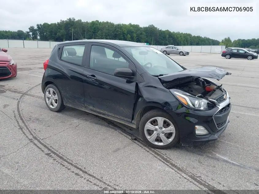 2021 Chevrolet Spark Fwd Ls Automatic VIN: KL8CB6SA6MC706905 Lot: 45601086
