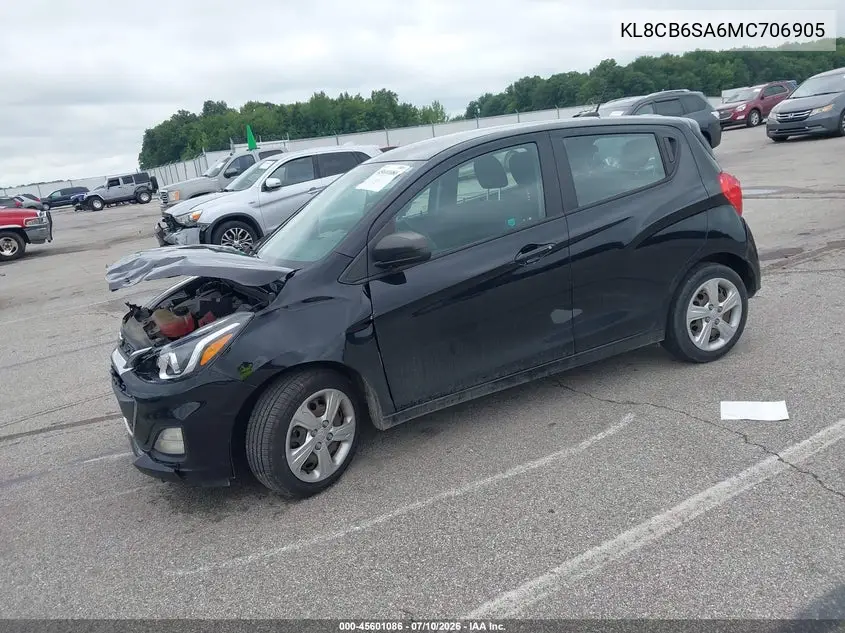 2021 Chevrolet Spark Fwd Ls Automatic VIN: KL8CB6SA6MC706905 Lot: 45601086