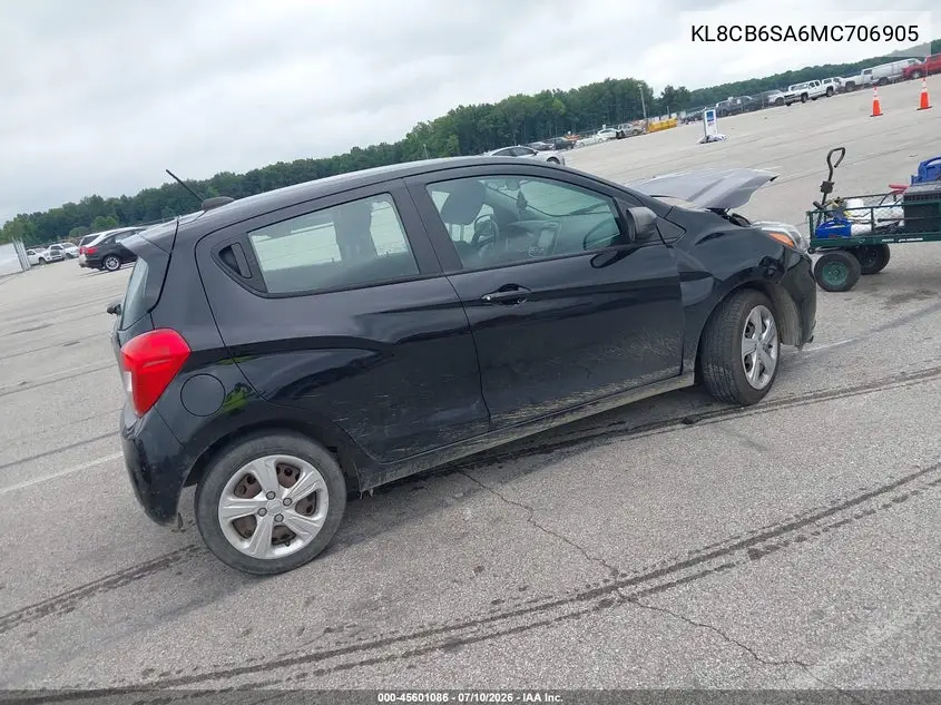 2021 Chevrolet Spark Fwd Ls Automatic VIN: KL8CB6SA6MC706905 Lot: 45601086