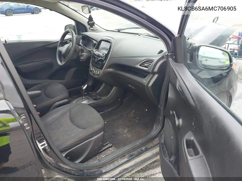 2021 Chevrolet Spark Fwd Ls Automatic VIN: KL8CB6SA6MC706905 Lot: 45601086