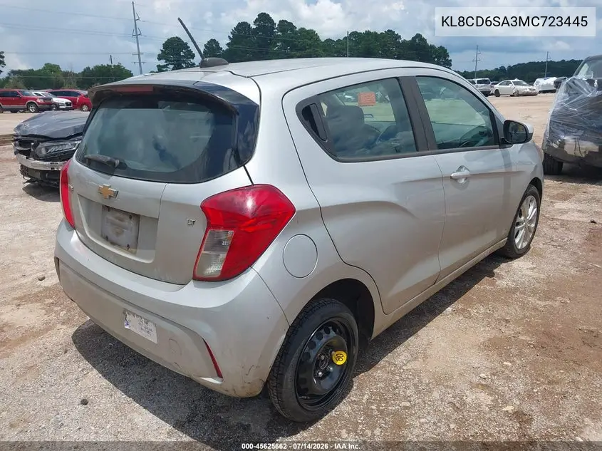 2021 Chevrolet Spark Fwd 1Lt Automatic VIN: KL8CD6SA3MC723445 Lot: 45625662