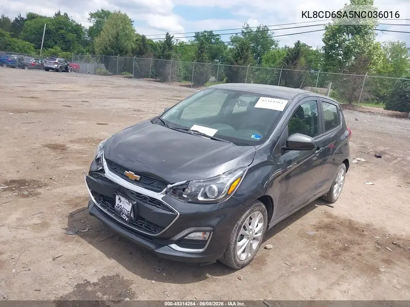 2022 Chevrolet Spark Fwd 1Lt Automatic VIN: KL8CD6SA5NC036016 Lot: 45314284