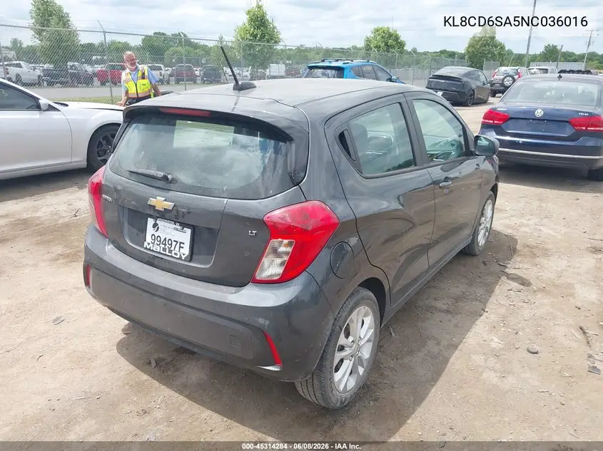 2022 Chevrolet Spark Fwd 1Lt Automatic VIN: KL8CD6SA5NC036016 Lot: 45314284