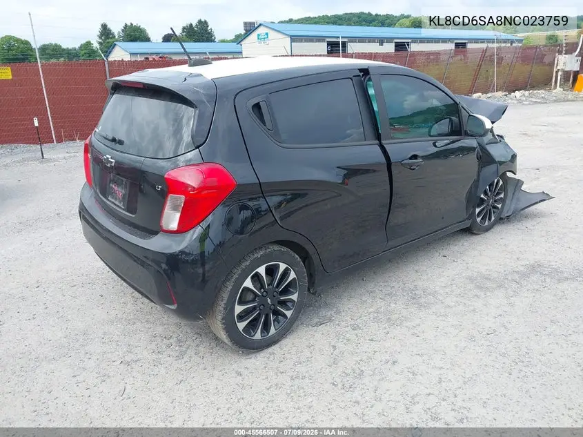 2022 Chevrolet Spark Fwd 1Lt Automatic VIN: KL8CD6SA8NC023759 Lot: 45566507