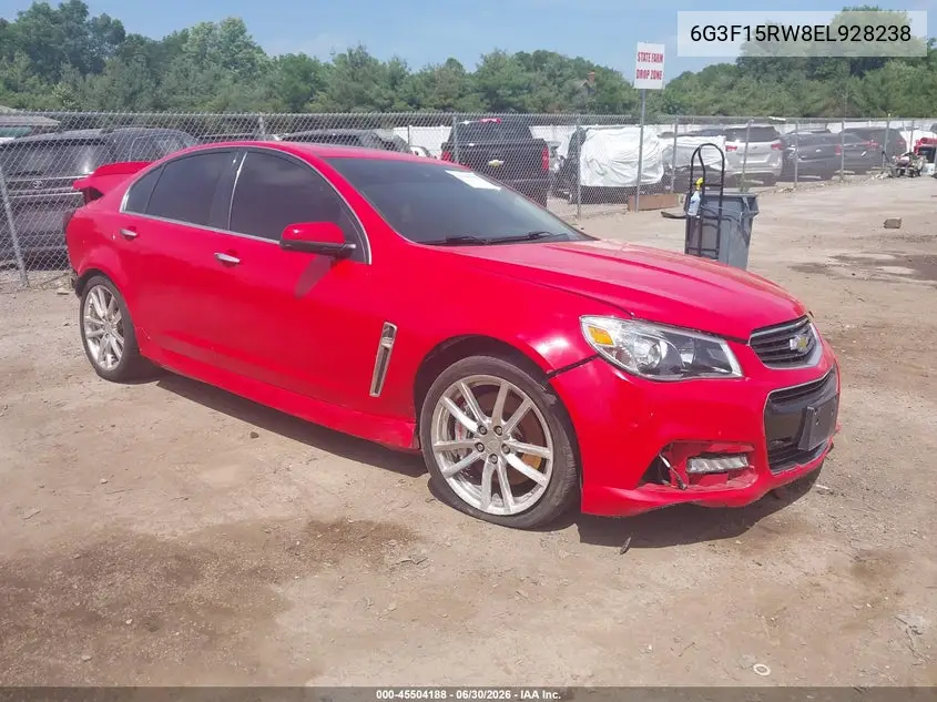 2014 Chevrolet Ss VIN: 6G3F15RW8EL928238 Lot: 45504188