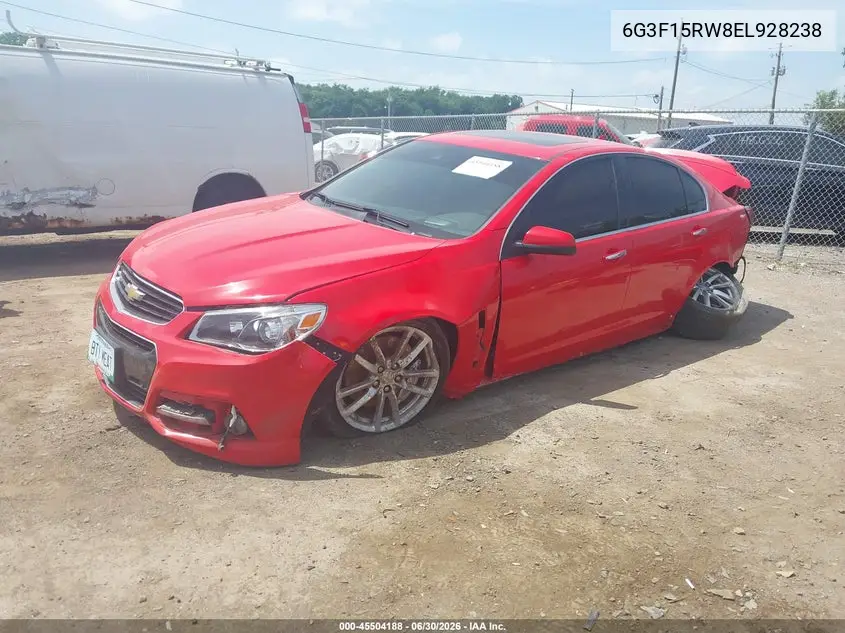 2014 Chevrolet Ss VIN: 6G3F15RW8EL928238 Lot: 45504188