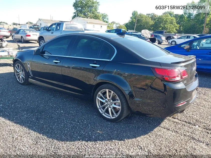 2015 Chevrolet Ss VIN: 6G3F15RW2FL125099 Lot: 45272336