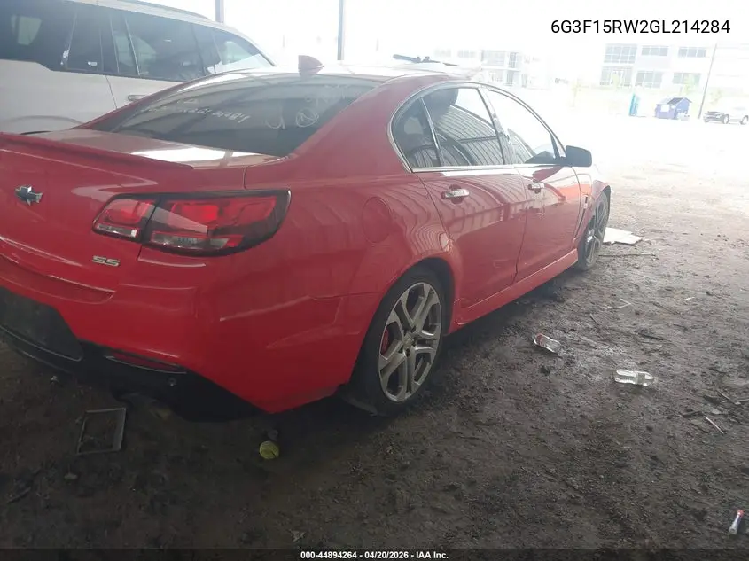 2016 Chevrolet Ss VIN: 6G3F15RW2GL214284 Lot: 44894264