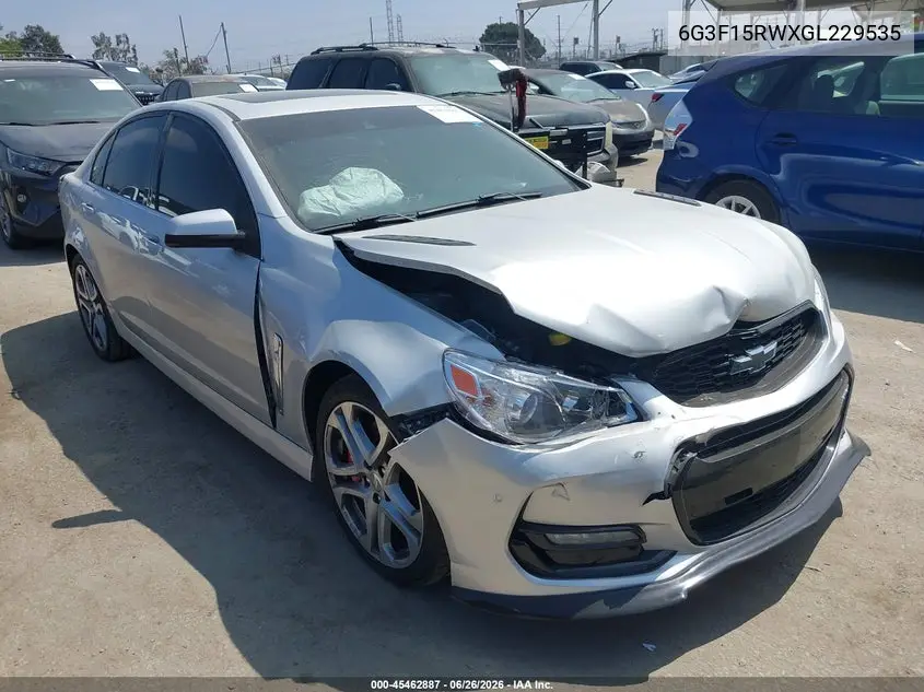 2016 Chevrolet Ss VIN: 6G3F15RWXGL229535 Lot: 45462887
