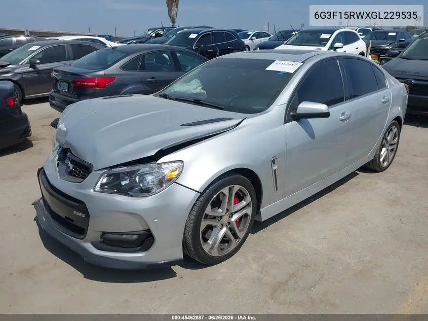 2016 Chevrolet Ss VIN: 6G3F15RWXGL229535 Lot: 45462887