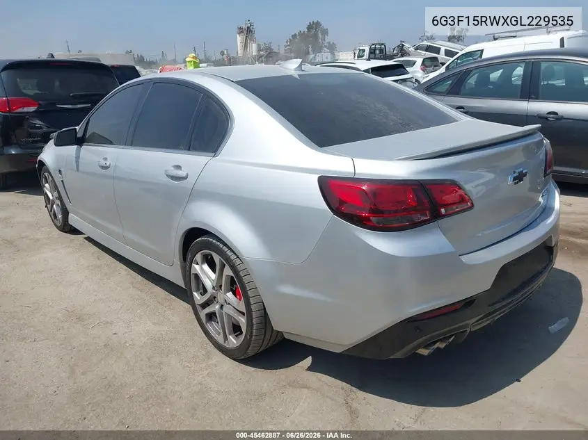 2016 Chevrolet Ss VIN: 6G3F15RWXGL229535 Lot: 45462887