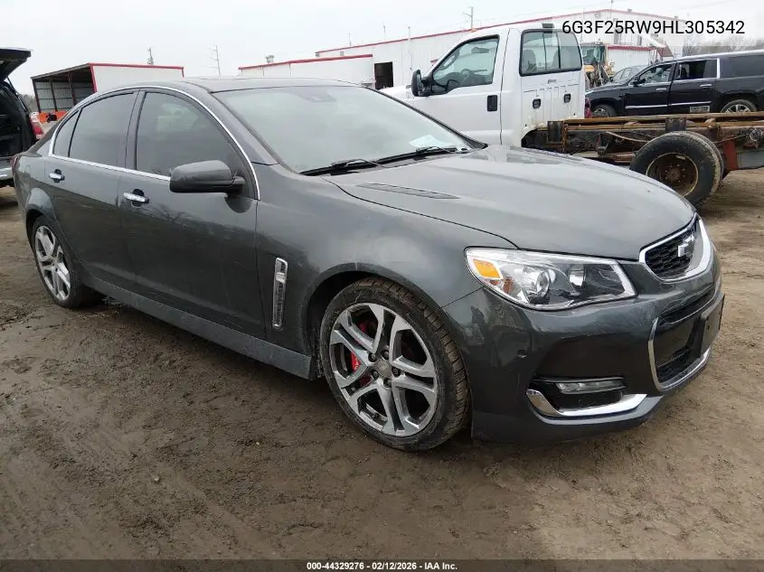 2017 Chevrolet Ss VIN: 6G3F25RW9HL305342 Lot: 44329276