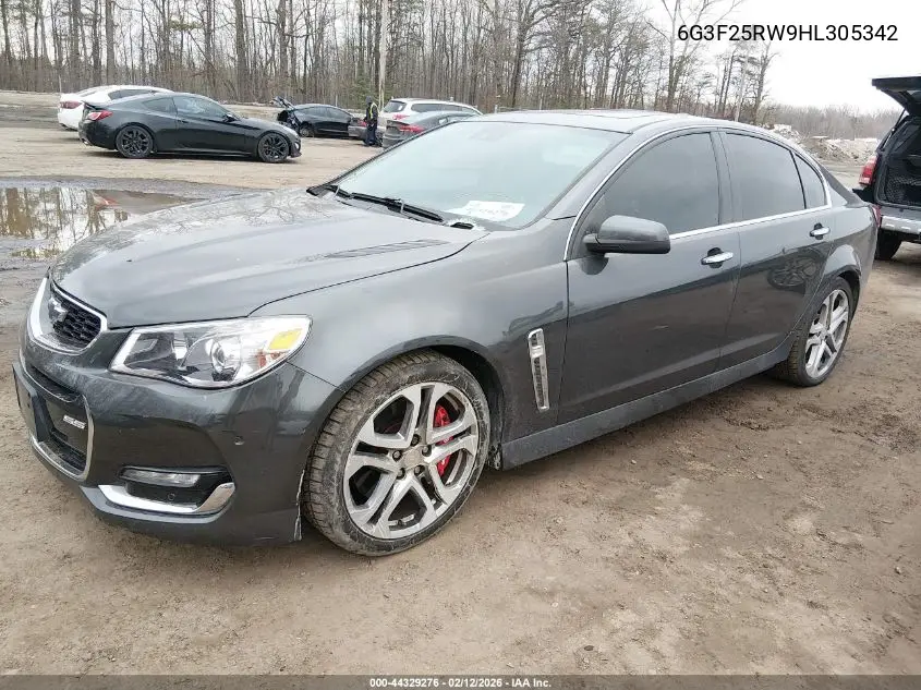 2017 Chevrolet Ss VIN: 6G3F25RW9HL305342 Lot: 44329276