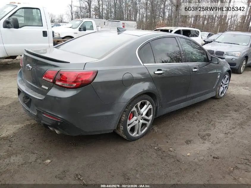 2017 Chevrolet Ss VIN: 6G3F25RW9HL305342 Lot: 44329276